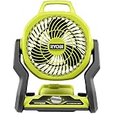 RYOBI ONE+ 18V Cordless Hybrid WHISPER SERIES 7-1/2 in. Fan (Tool Only), GREEN (PCL811B)
