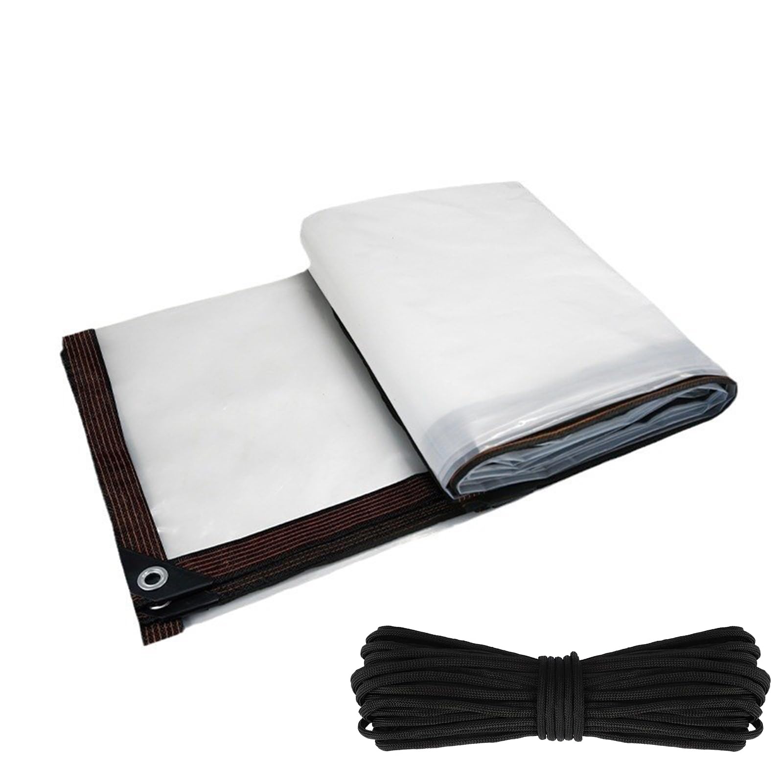 Heavy Duty Reinforced Clear Waterproof Tarpaulin Hutch Cover - Rabbit Hutch - 1m*2, Include Rainproof Cover Rope - For Garden, Outdoor, Camping