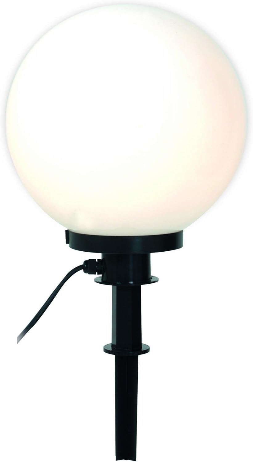 Naeve Leuchten 4068281 Globe Light for Outdoor Use Includes 2.5 m Connection Cable Diameter 30 cm White