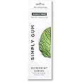 Simply Gum | Dental Gum | Xylitol Sugar Free Chewing Gum | Peppermint | Pack of Three (45 Pieces Total) | Synthetic Plastic Free + Sugar Free + Aspartame Free