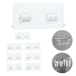 8 Pack Shower Caddy Adhesive Hooks