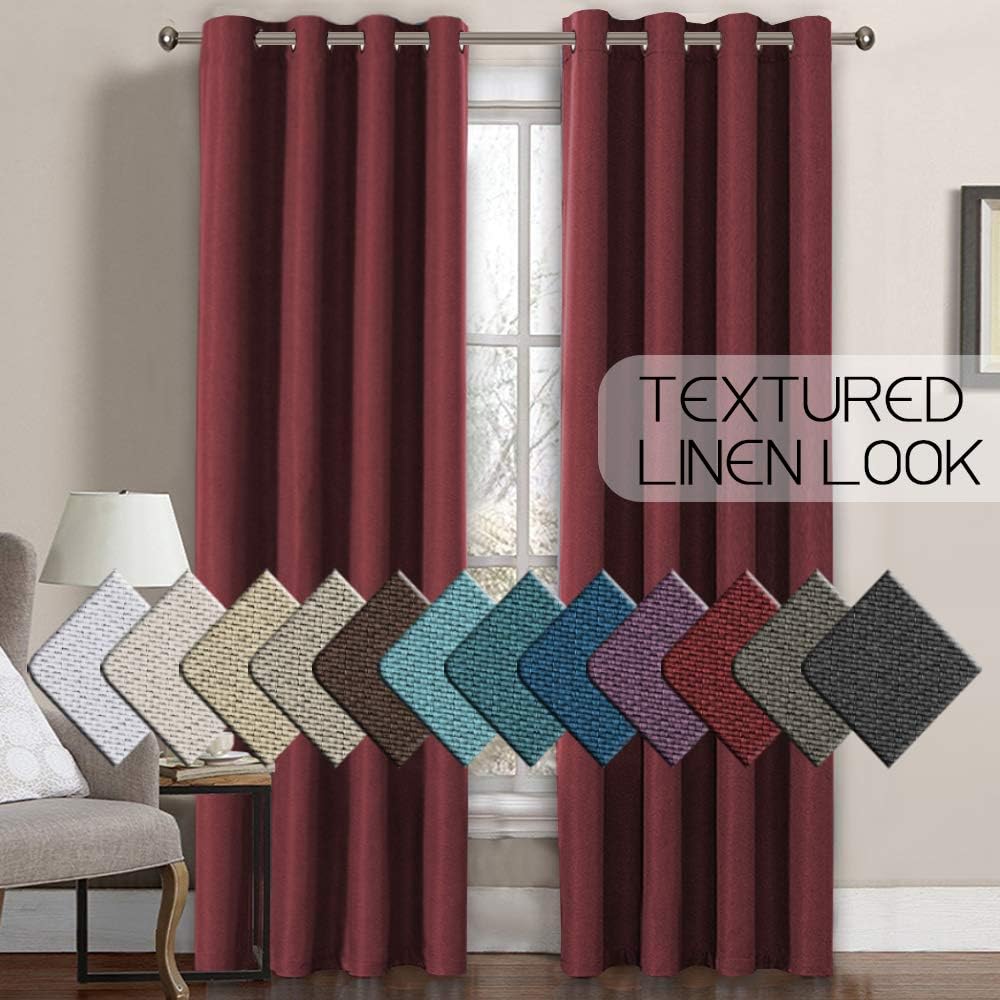 Best dark burgundy curtains for living room