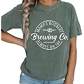 Women Maternity Shirt Comfort Colors Breastfeeding Nursing Friendly Zip Tshirt Mama's Boobery Always On Tap Tops