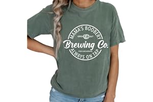 AEARGIV Women Maternity Shirt Comfort Colors Breastfeeding Nursing Friendly Zip Tshirt Mama's Boobery Always On Tap Tops