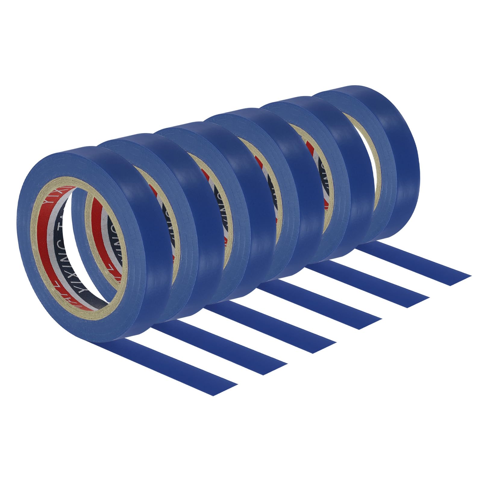 PATIKIL 32.8Ft Grip Finishing Tape, 6 Pack PVC Racquet Finishing Tapes Racket Accessories Sticky Seal for Tennis Badminton, Blue