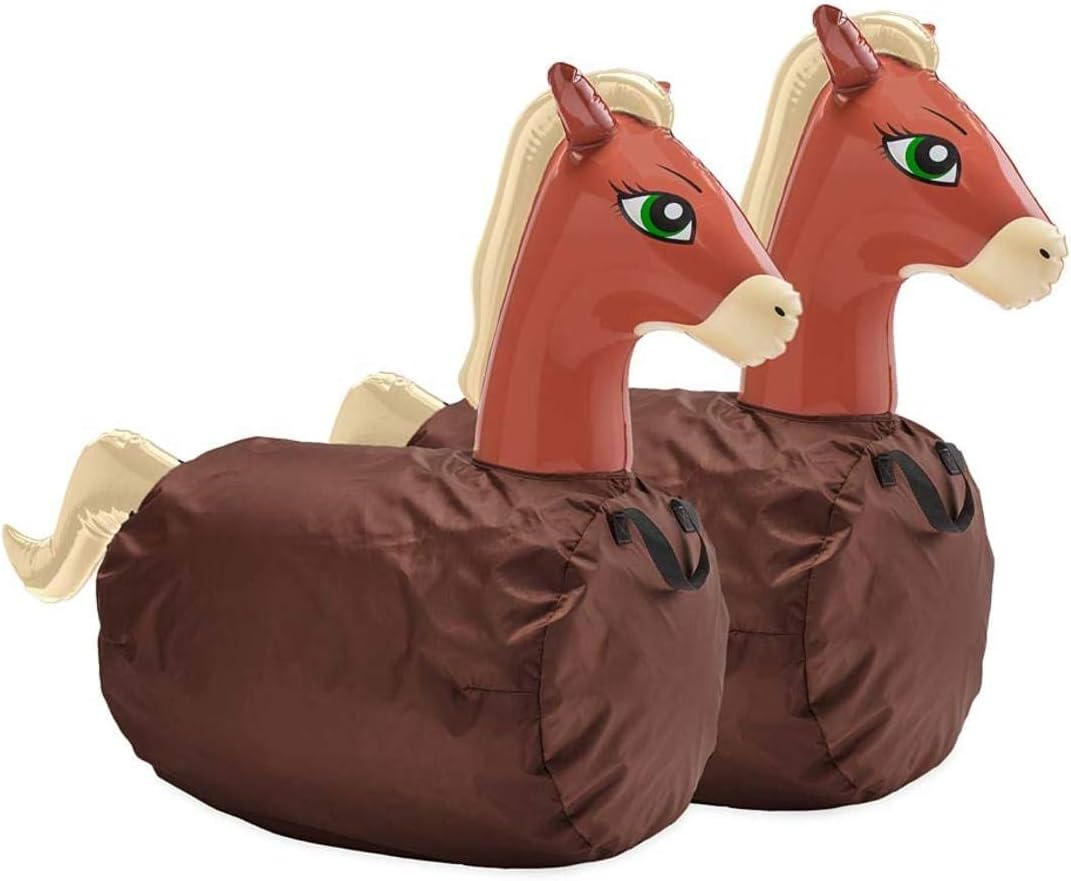HearthSong Inflatable RideOn Hop ‘n Go Horses for Kids