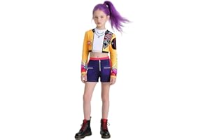 Ruimeier Girls Demon Singer Costume Kids 3-14Y Pop Hunters Cosplay Stage Role Play Outfits Toddler Halloween Costumes
