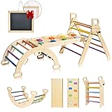 BlueWood Pikler Triangle Set, 7-in-1 Foldable