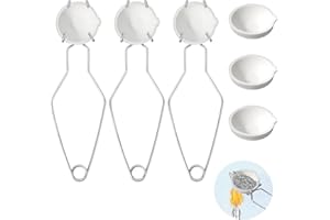 SXOONKING 9 Pcs Crucibles for Melting Metal Kit, 6 Ceramic Quartz Crucibles, 3 Pcs Whipclip Handle,Crucible Tongs, Metal Melting Kit,Silversmithing Starter Kit,Melting Metals Like Gold and Silver