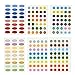 756 Essential Oil Labels / Aromatherapy Labels - Color Coded Bottle Labels (Includes Blank and Pre-Printed) - Small & Oval Shaped Labels -Multicolor - 24 Sheets of Stickers