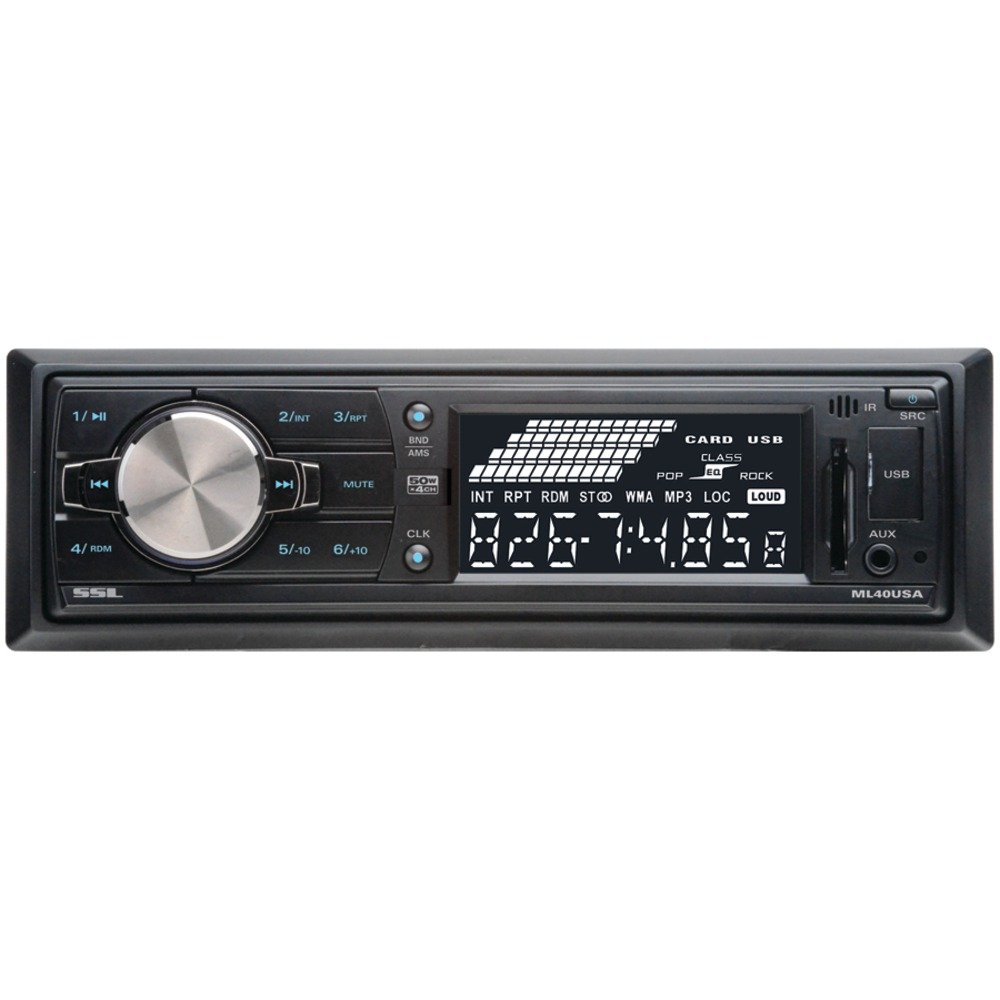SOUND STORM ML40USA Single-DIN MECH-LESS Multimedia Player (no CD or DVD), Receiver, Wireless Remote