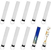 Pletpet 10 Pcs Sublimation Wristlet Keychain Blank, Winspeed DIY Neoprene Wristlet Keychain Lanyard, Key Blanks for Women DIY Crafts (White), Wrist size