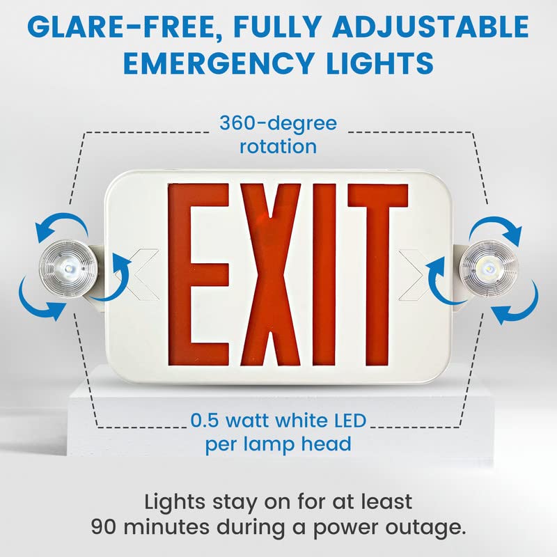 Ciata Lighting Emergency Exit Lights With Battery Backup High