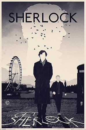 empireposter Sherlock - London - BBC Fernsehserie Poster Plakat Druck - Grösse 61x91,5 cm + 2 St. Posterleisten Kunststoff 62
