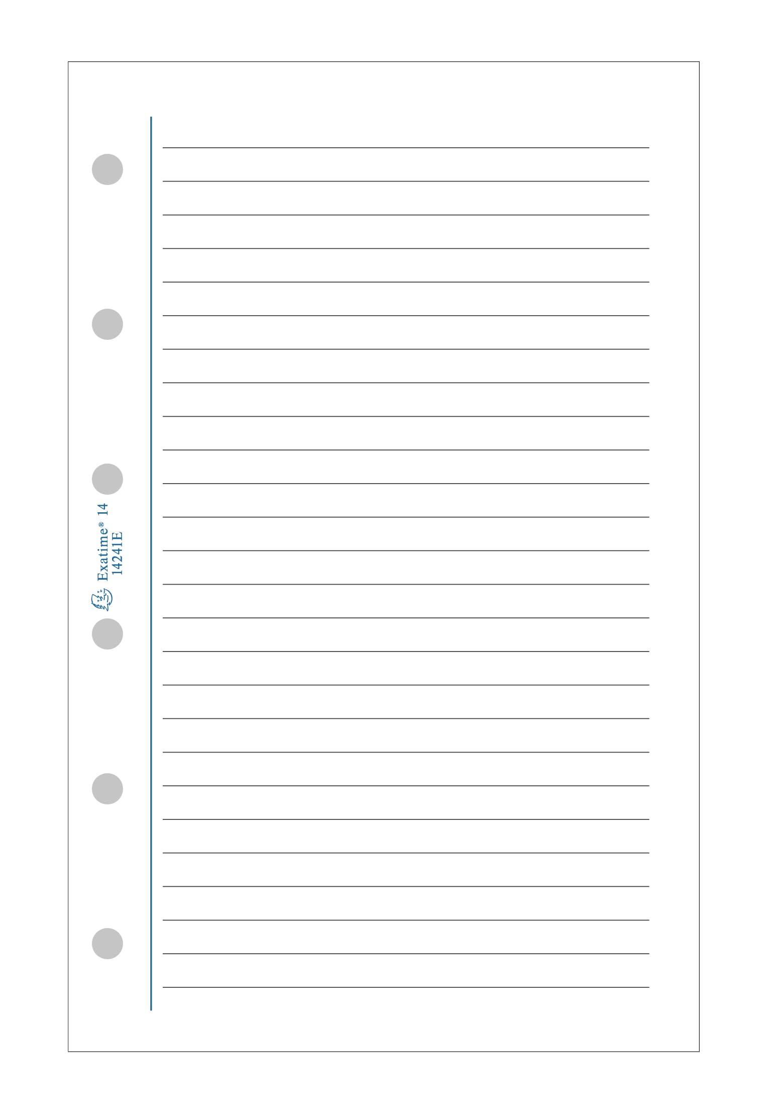 Exacompta 14241 Ruled Refill Sheets for Organiser White