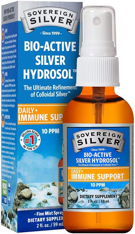 Sovereign Silver Bio-Active Silver Hydrosol for Immune Support - 10 ppm, 2oz (59mL) - Fine Mist Spray: Health & Personal Care