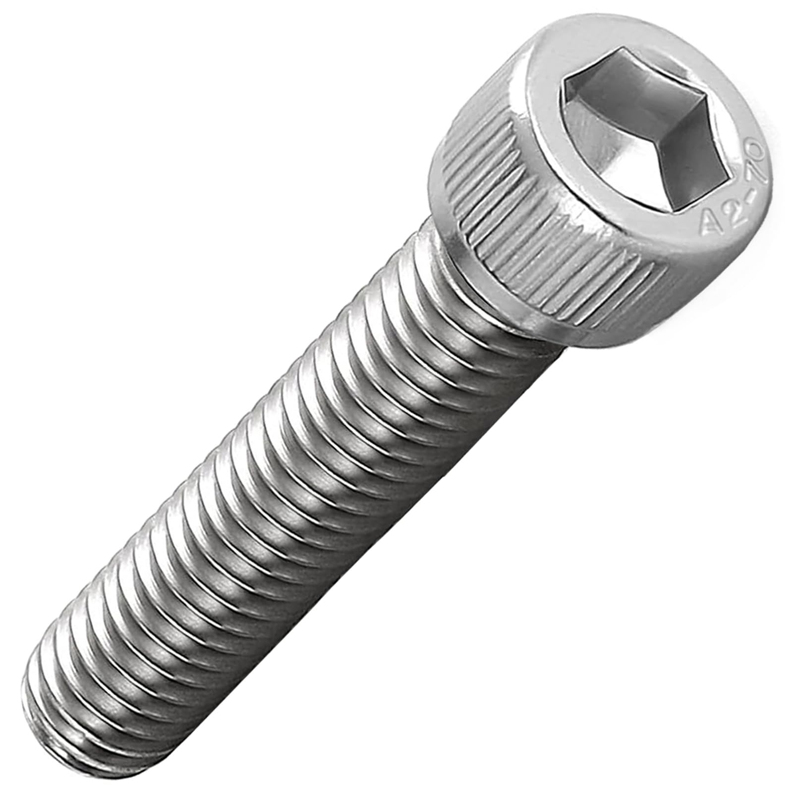 AMLOOPH M4 Screws, M4 X 60mm Allen Socket Head Cap Screws/Bolts - 4mm Diameter Fully Threaded M4 Bolts 60mm A2 Stainless Steel Long Hex Socket Bolt Coarse (Pack Of 10)