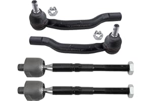 AM AUTOPARTS Front Inner and Outer Tie Rod Set 4 Piece Compatible with 2012-2017 Toyota Camry 13-18 Avalon
