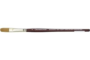 Grumbacher Goldenedge Golden Toray Filbert Watercolor Brush, Synthetic Bristles, Size 4 (4625.4)
