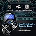 Bluetooth FM Transmitter for Car, Houzetek Wireless In-Car Radio Transmitter Adapter with Dual USB Port, Phone Music Player Car Charger with 1.4 Inches Display, Support TF Card Slot AUX Input