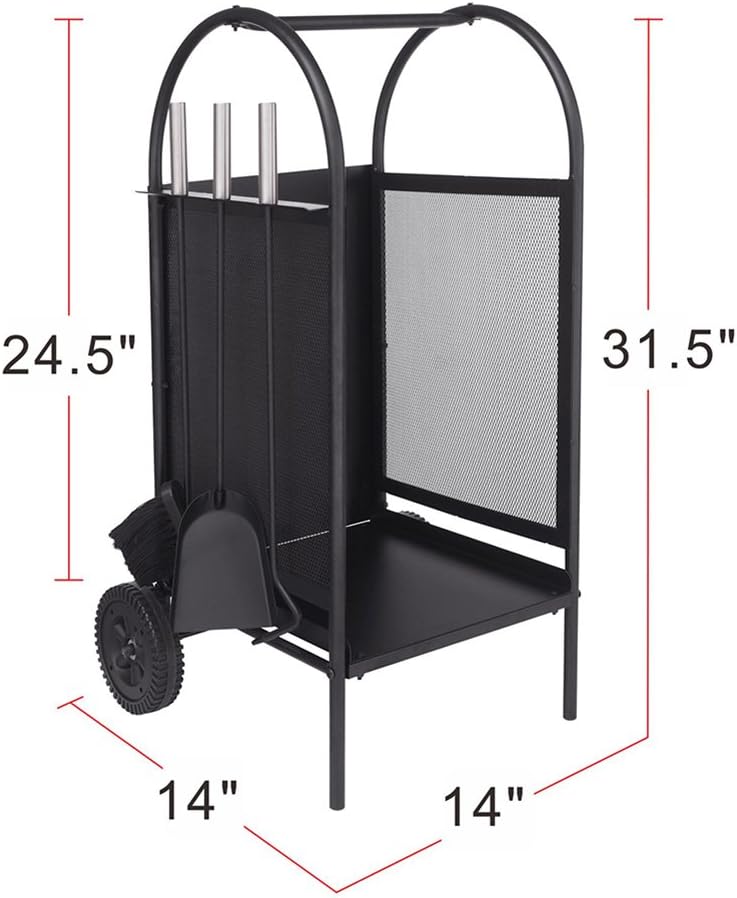 ART TO REAL Firewood Log Rack With Wheels - Image 5