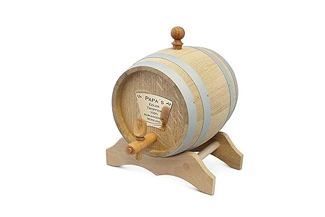 CEBEGO Holz Eichenfass 1 Liter mit persönlicher Wunschgravur,Whiskeyfass WhiskyBarrel, Oak, Geschenkidee Schnapsfass