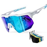 HAAYOT Polarized Sports Sunglasses for Men Women Youth Baseball Cycling Running Softball Biking Glasses 5 Lenses