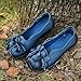 Outdoor Flat Casual Shoes, Tezoo Women's Genuine Leather Loafers - Handmade, Flower Style, Soft, Comfortable