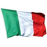 Bandiera Italia Tricolore 150x90 Cm - Poliestere Nautico, Resistente Alle Intemperie