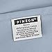 Amazon Brand – Pinzon 400-Thread-Count Hemstitch Egyptian Cotton Sheet Set - Queen, Smokey Blue
