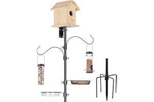 Urban Deco Adjustable Bird House Pole, Birds House Pole Mount Kit, Bird Feeder Pole with 5 Prongs for Outdoor Use, Suitable f
