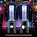 SoundSOUL Dancing Water Speakers LED Speakers Water Fountain Speakers Mini Music Amplifier(6 Colored LED Lights,Dual 3W Speakers, for Your Family) - Black