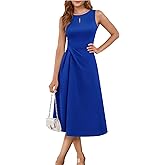 Aupuls Midi Wedding Guest Dresses for Women Formal Sleeveless Cocktail Dress