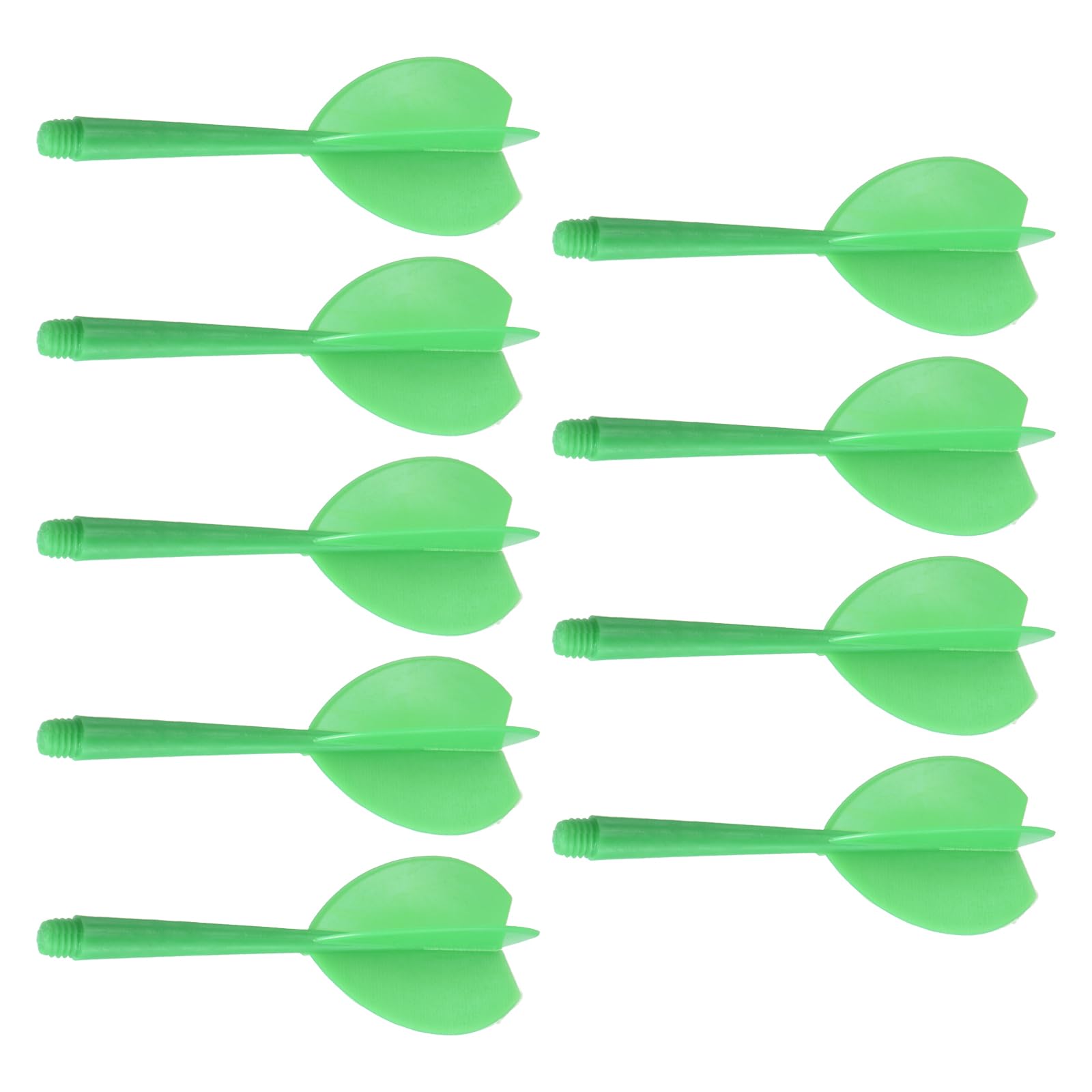 M METERXITY 9 Pack Integrated Dart Shaft and Flights-Screw In-one Dart Shaft, Plastic Anti-Fall, Apply to Soft Tip Darts and Steel Tip Darts (6mm, Green)