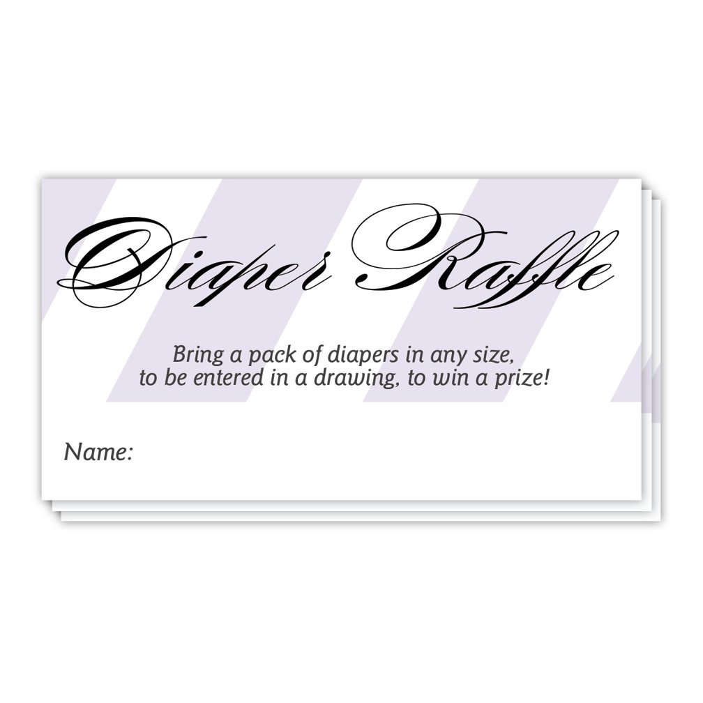 Amazon Com Digibuddha 48 Pack Diaper Raffle Drawing Tickets Baby Shower Guest Invitation Inserts Blank Name Card Tags For Fun Party Nappy Raffling Game Win Prizes Neutral Gender Reveal Boy Girl 3 5 X