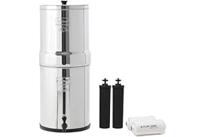 Royal Berkey Gravity-Fed Water Filter System 3.25 Gallon with 2 Black Berkey Elements, 2 Berkey PF-2 Fluoride and Arsenic Reduction Elements