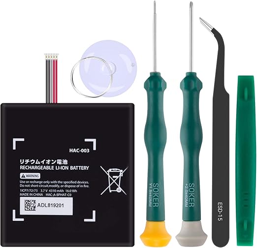 Amazon Co Jp Soker ニンテンドー スイッチ 対応 Hac 003 電池 For Nintendo Switch 互換 バッテリー 任天堂スイッチ用 Battery パック 交換バッテリー ドライバー付き ゲーム