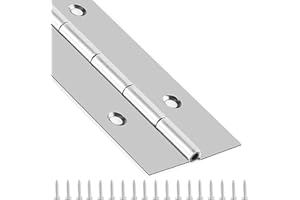 GRRONZEE Piano Hinge 30 Inch x 3 Inch Heavy Duty Stainless Steel Piano Hinge Continuous Hinge for Cabinet, Door, DIY Wood Boxes, 0.047" Leaf Thickness, Screw Included
