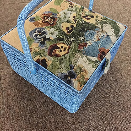 SAXTX 100 Handmade Extra Large Sewing Basket with 107 Pcs Professional