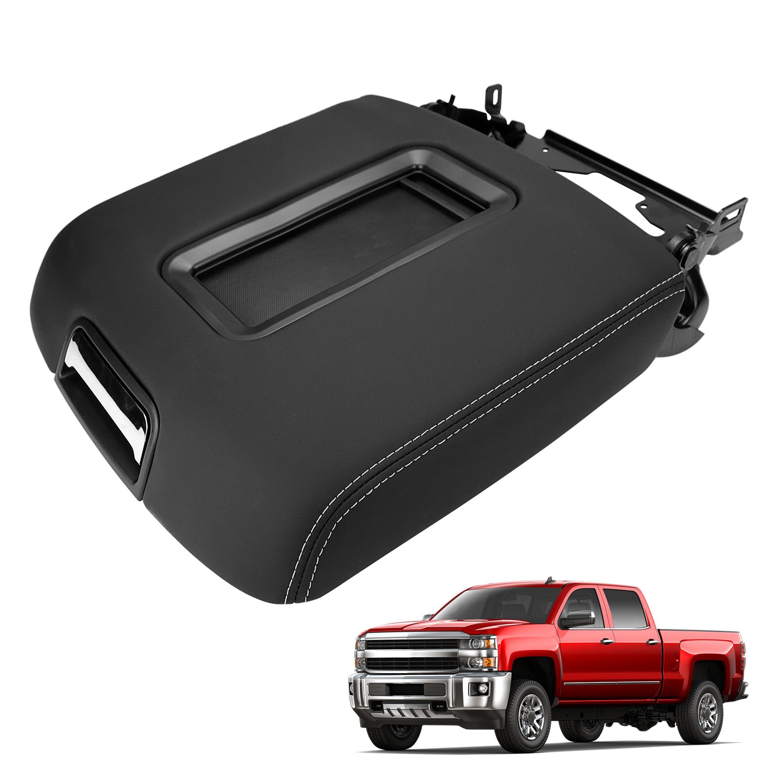 Photo 1 of FEXON Center Console Armrest Lid Cover for GMC Sierra Chevy Silverado 1500 2500 3500 2014-2018 Tahoe Yukon Suburban 2015-2020 Replaces 0227083AA L0227083AA