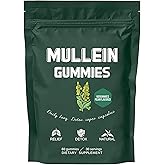 MOYEE Mulleva Mullein Gummies,Daily Respiratory Health Gummies, | 1000mg Mullein Leaf herb Extract, Pear Flavor, Lung Health & Sinus Relief (60 Count,30 Day Supply)