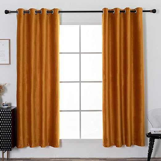 Amazon Com Samfall Velvet Curtains Blackout Thermal Curtains