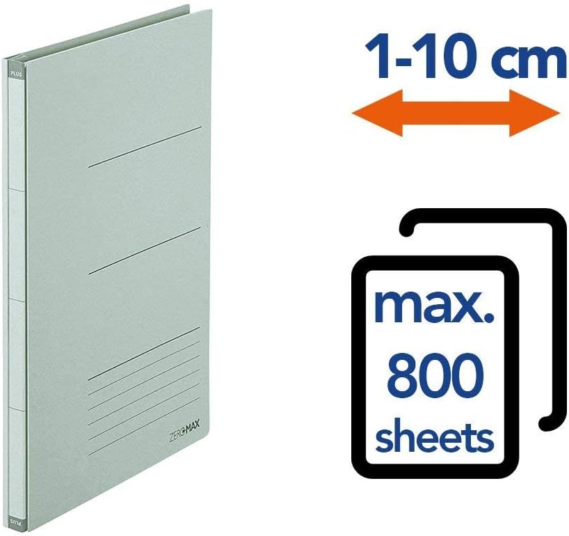 PLUS Japan ZeroMax - High Capacity Expandable File Grey, Single Item Pack - Image 4