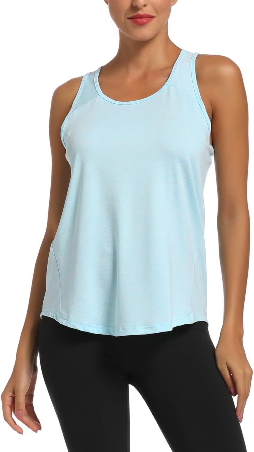 HLXFHB Workout Tank Tops for Women Gym Exercise Athletic Yoga Tops Racerback Sports Shirts: Clothing