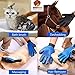 Pet Grooming Glove - Gentle Deshedding Brush Glove - Efficient Pet Hair Remover Mitt - Massage Tool with Enhanced Five Finger Design - Perfect for Dogs & Cats with Long & Short Fur, right-hand