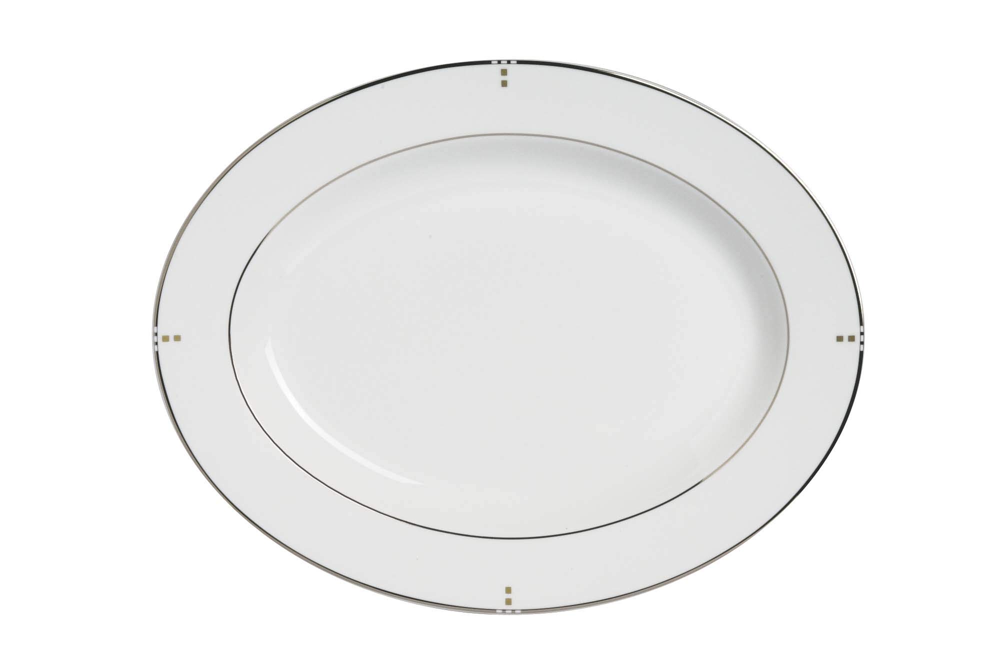 Elia Cubiq Fine Bone China Oval Platter 360mm