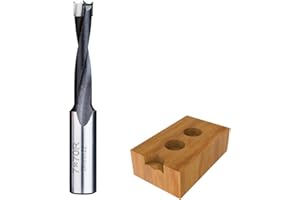 HUHAO Tipped Brad Point Brong Bit Dowel Drill Bits 7mm Dia x 70mm Long x 10mm Shank,Carbide Tipped Boring Bit for Hinge and Screw,Matched Replacement Bits for Hinge Boring Machine,Right Hand Rotation