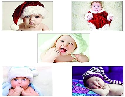 PRINTELLIGENT Decorative Baby Poster (12x18-inch, Multicolour) -Combo Set of 5