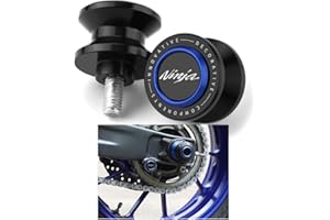 GOXMOTO 8MM Swingarm Spools Sliders Motorcycle Rear Stand Frame Sliders Aluminum Compatible with Ninja ZX6R 500 650 400 1000SX ZX4R ZX4RR ZX10R ZX-4R ZX-4RR ZX-6R ZX-10R Accessories (Blue)