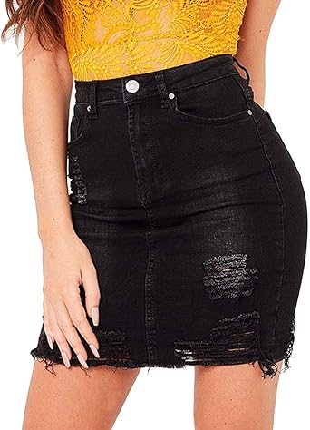 black denim skirt size 6